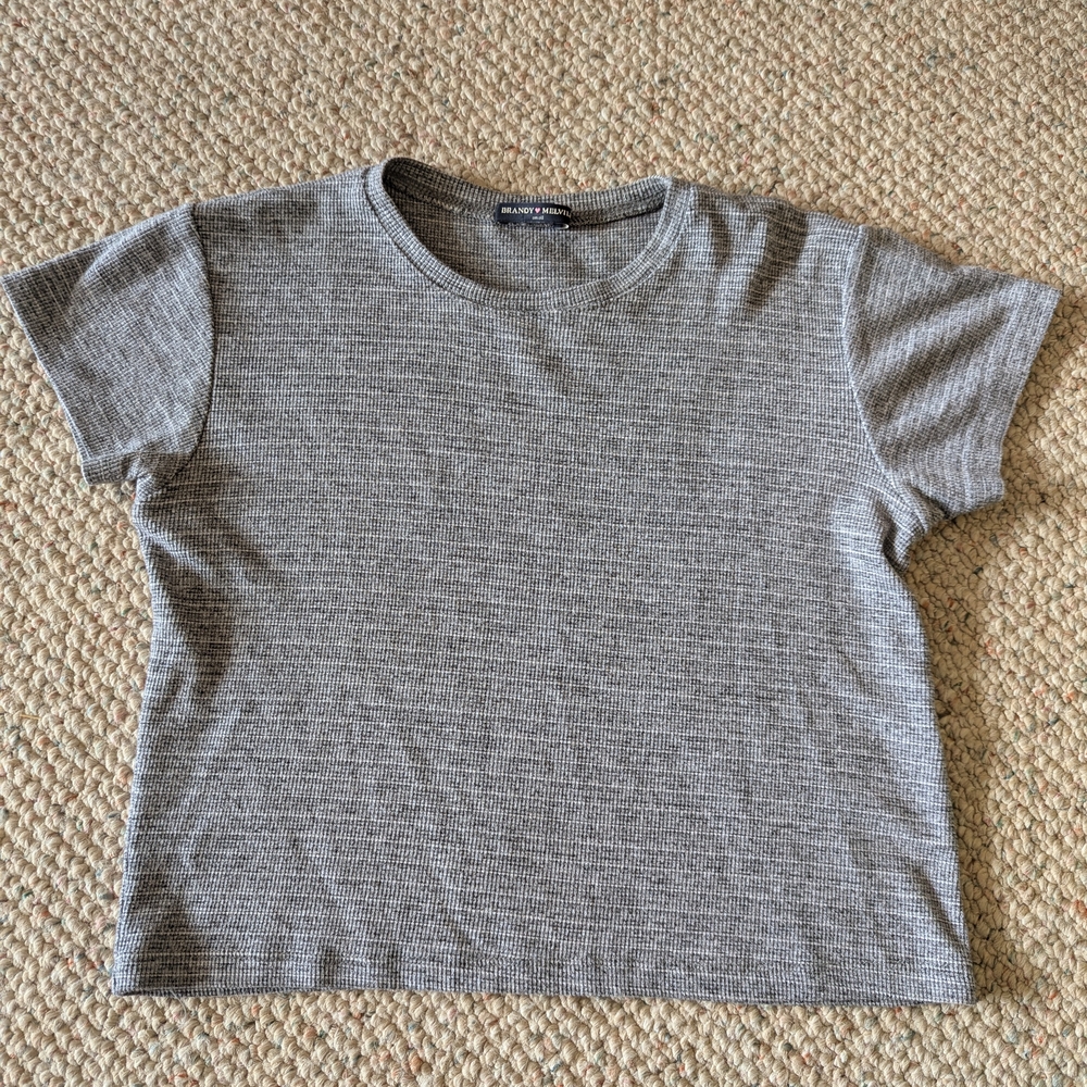 Gray Textured T-Shirt